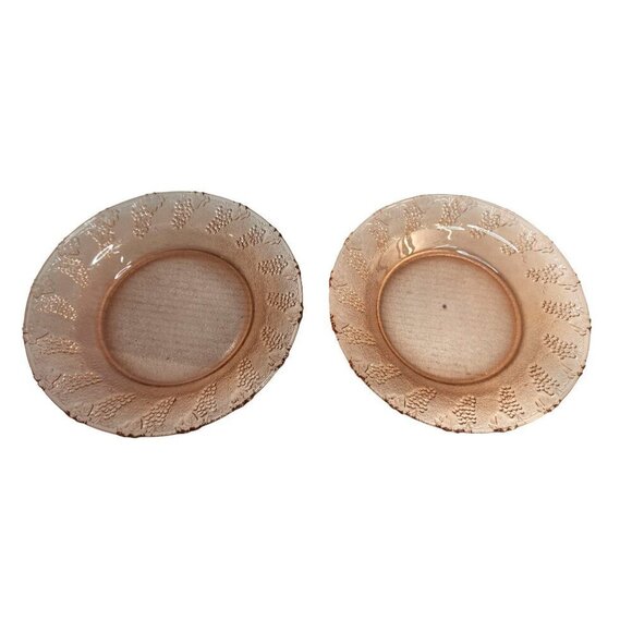 KIG Indonesia, Depression Pink Glass Serving Bowl, Salad, Fruit Harvest Grape S - Picture 4 of 8